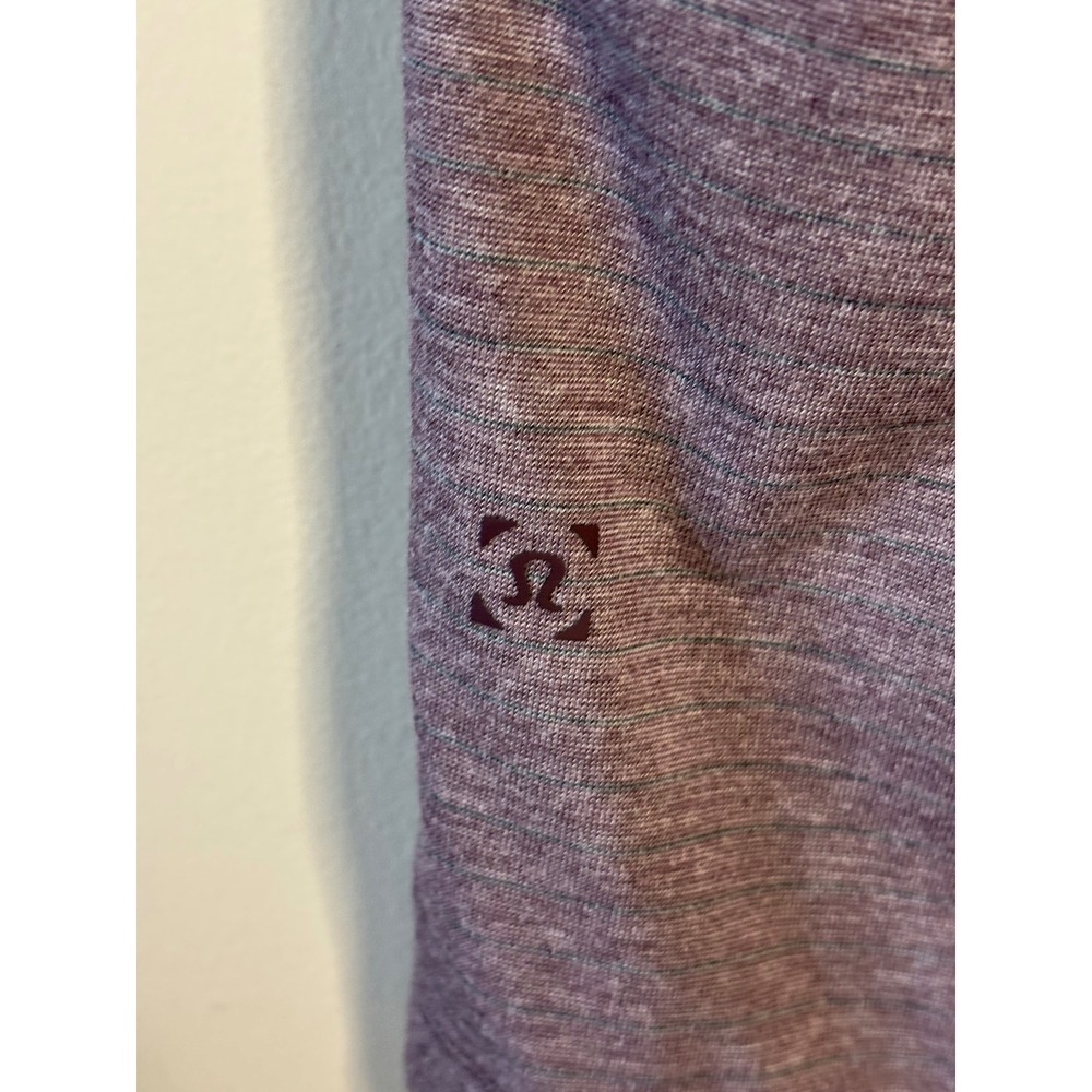 Lululemon Evolution Polo Shirt Mens Heathered Purple Short Sleeve Golf Top - Picture 3 of 4